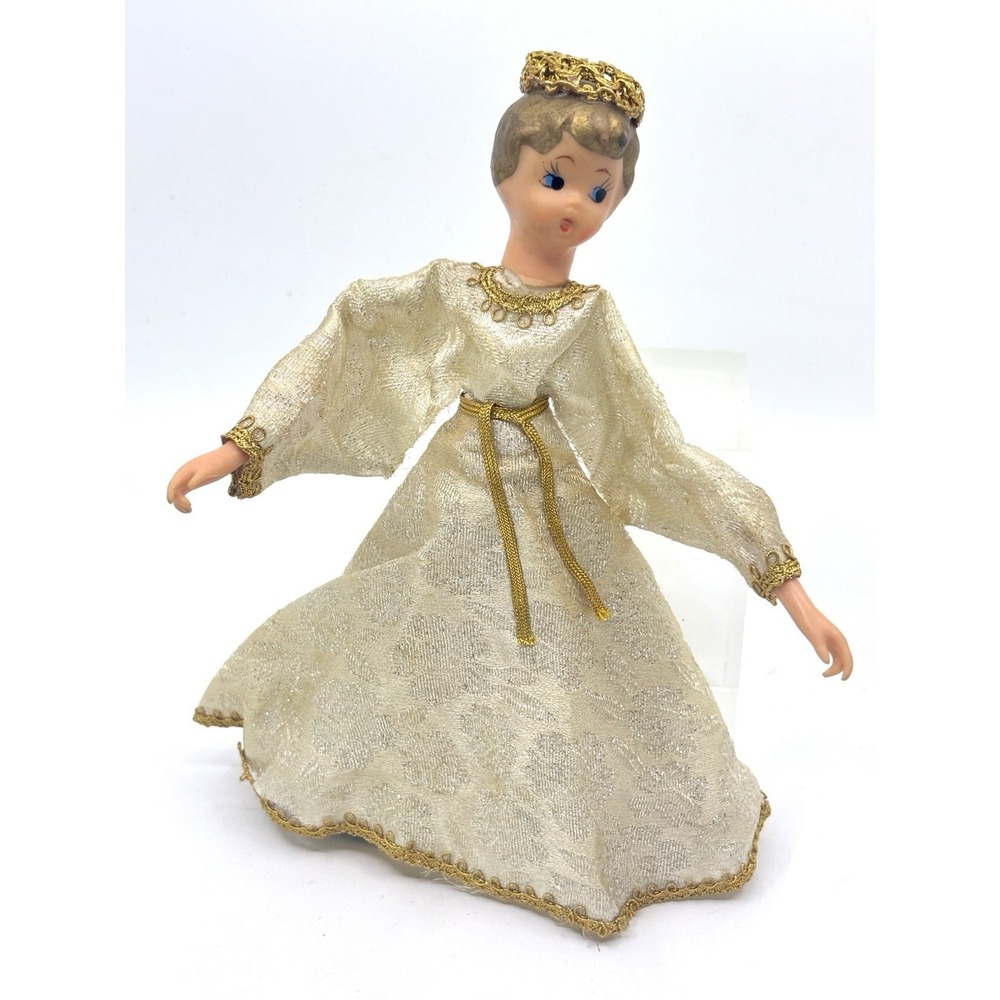 Vtg 1960s Angel Christmas Tree Topper  Read*